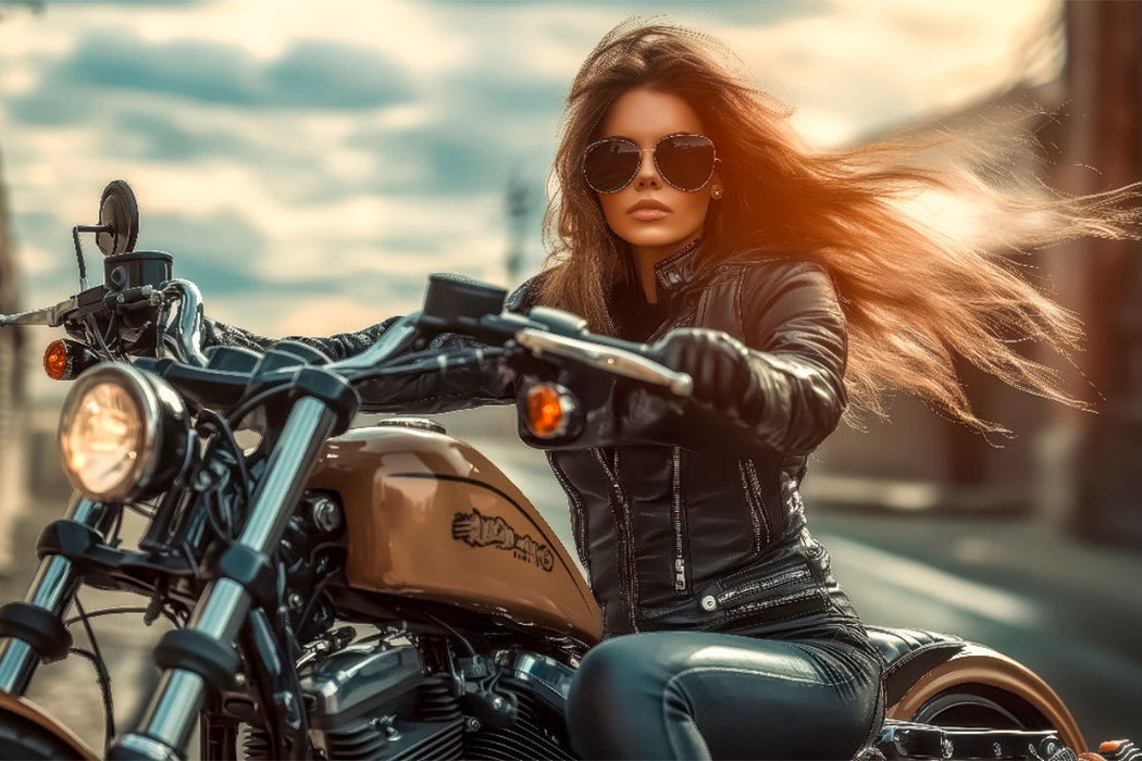 Premium Textil-Leinwand Frauen Power