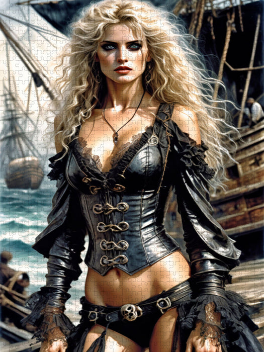 Alena hat schon mehrere Schiffe mit dem Messer zwischen den Zähnen geentert. - CALVENDO Foto-Puzzle'