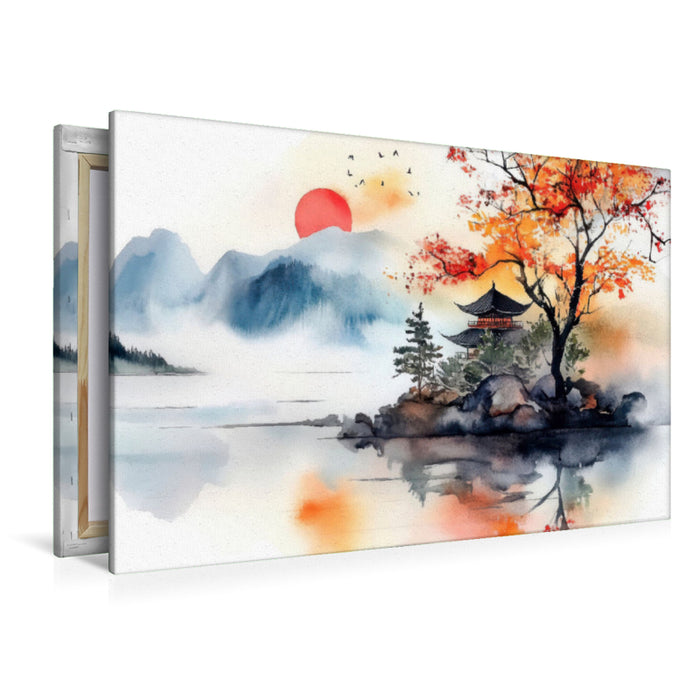 Premium Textil-Leinwand Japan