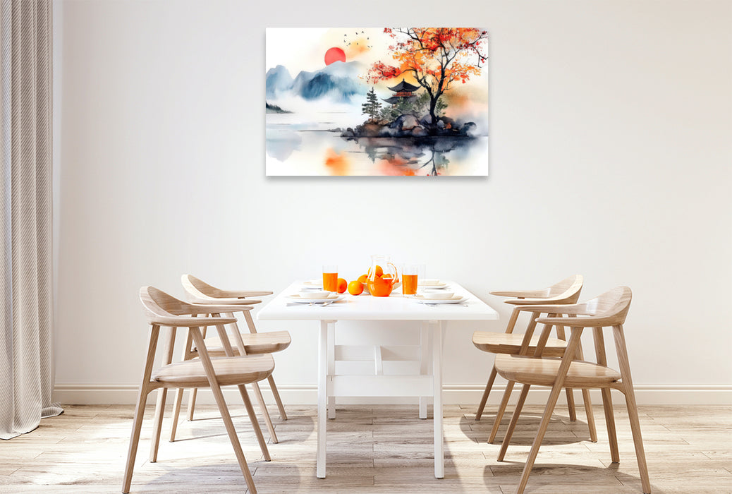 Premium Textil-Leinwand Japan