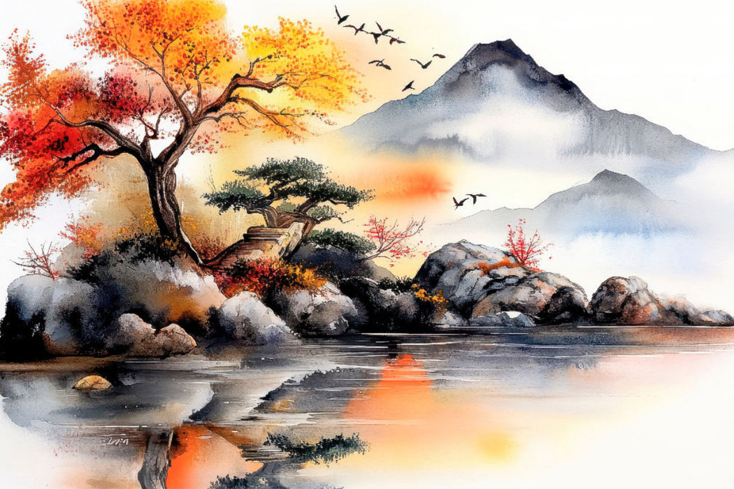 Premium Textil-Leinwand Japan