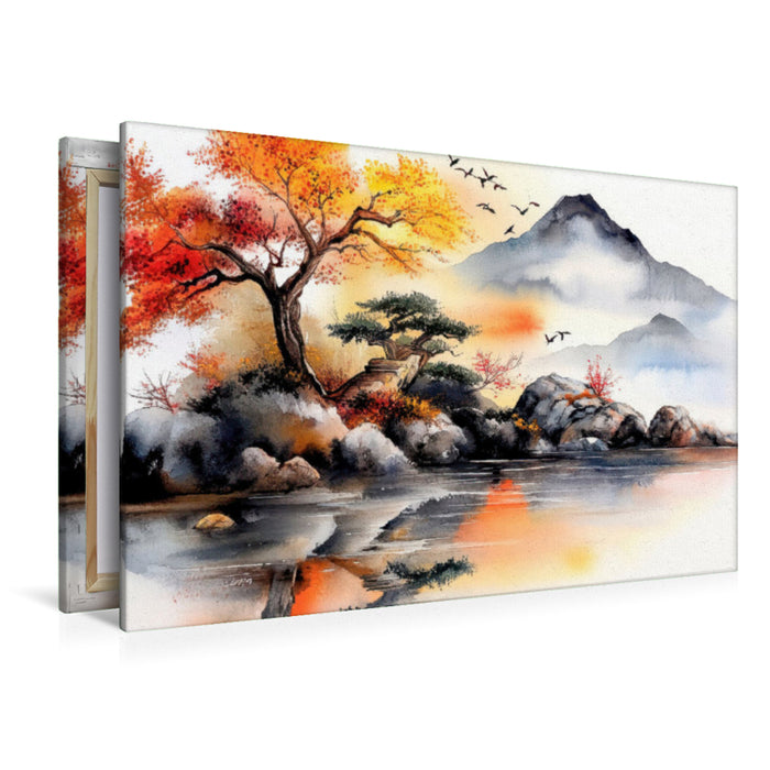 Premium Textil-Leinwand Japan