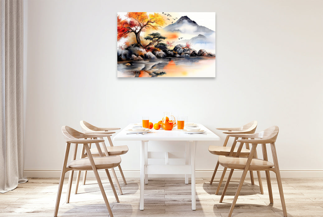 Premium Textil-Leinwand Japan