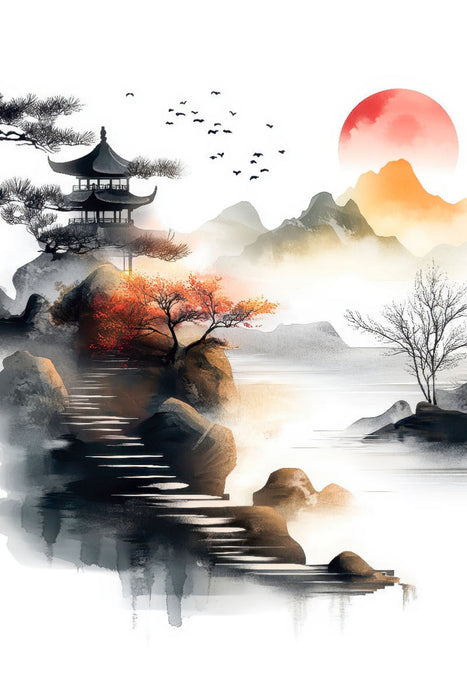 Premium Textil-Leinwand Japan