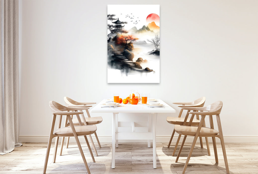 Premium Textil-Leinwand Japan