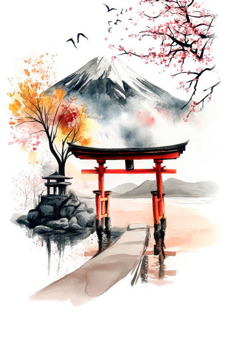 Premium Textil-Leinwand Japan