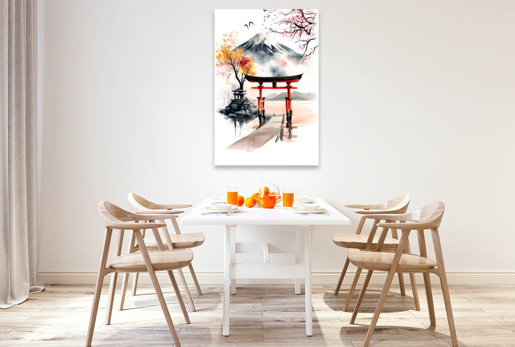 Premium Textil-Leinwand Japan