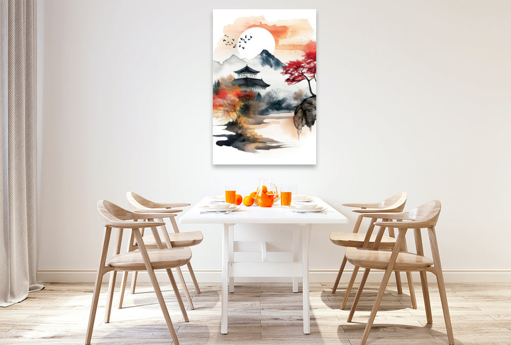 Premium Textil-Leinwand Japan