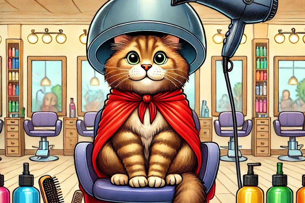 Premium Textil-Leinwand Katzen-Glamour