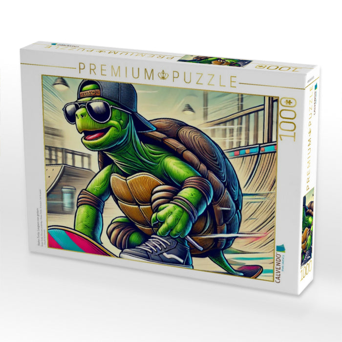Skater-Turtle: Langsam war gestern - CALVENDO Foto-Puzzle'