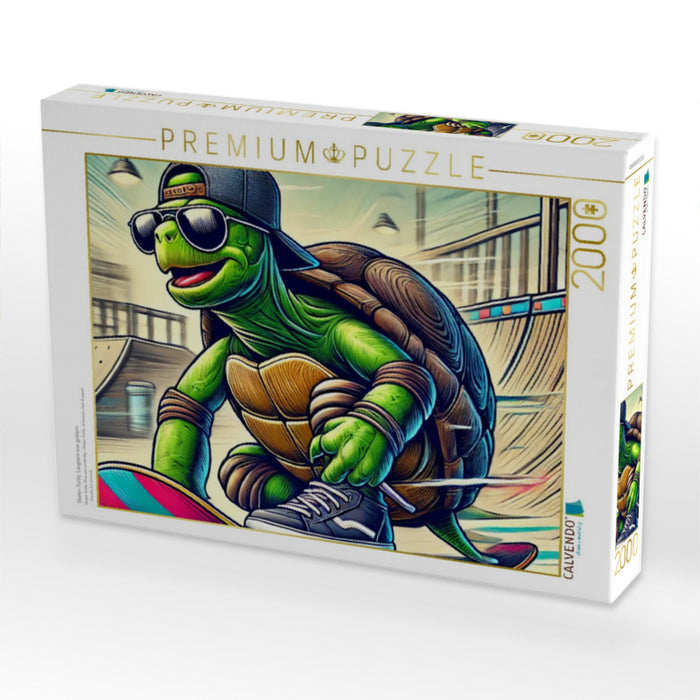 Skater-Turtle: Langsam war gestern - CALVENDO Foto-Puzzle'