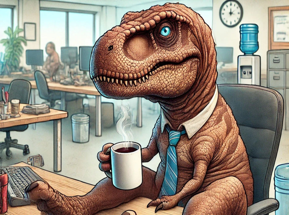 Dino im Büro - CALVENDO Foto-Puzzle'