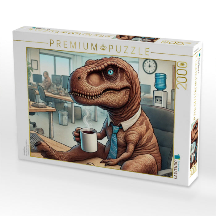 Dino im Büro - CALVENDO Foto-Puzzle'