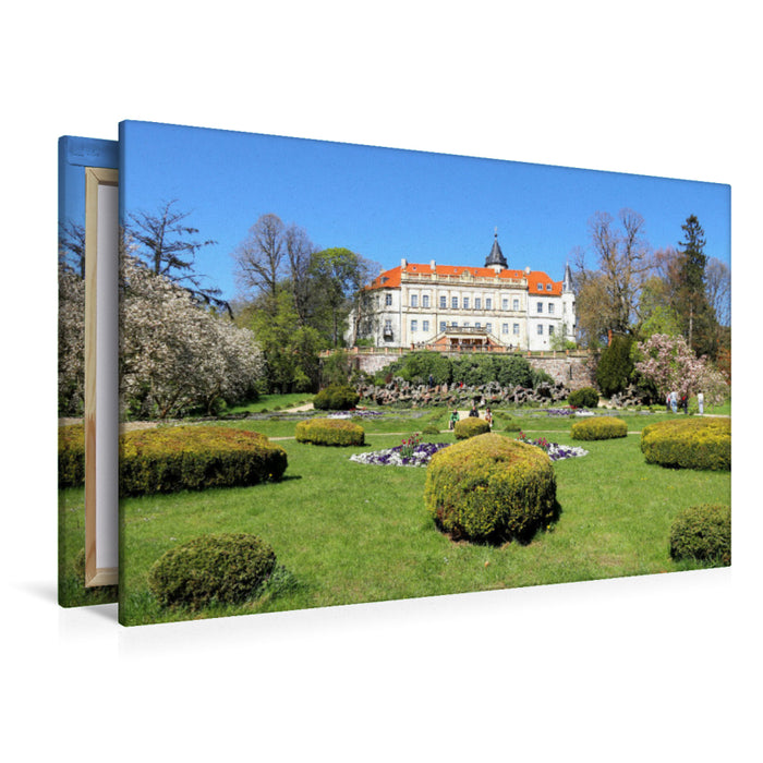 Premium Textil-Leinwand Schloss Wiesenburg in Wiesenburg/Mark