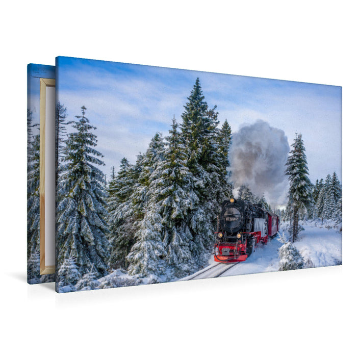 Premium Textil-Leinwand Die Brockenbahn am Goetheweg