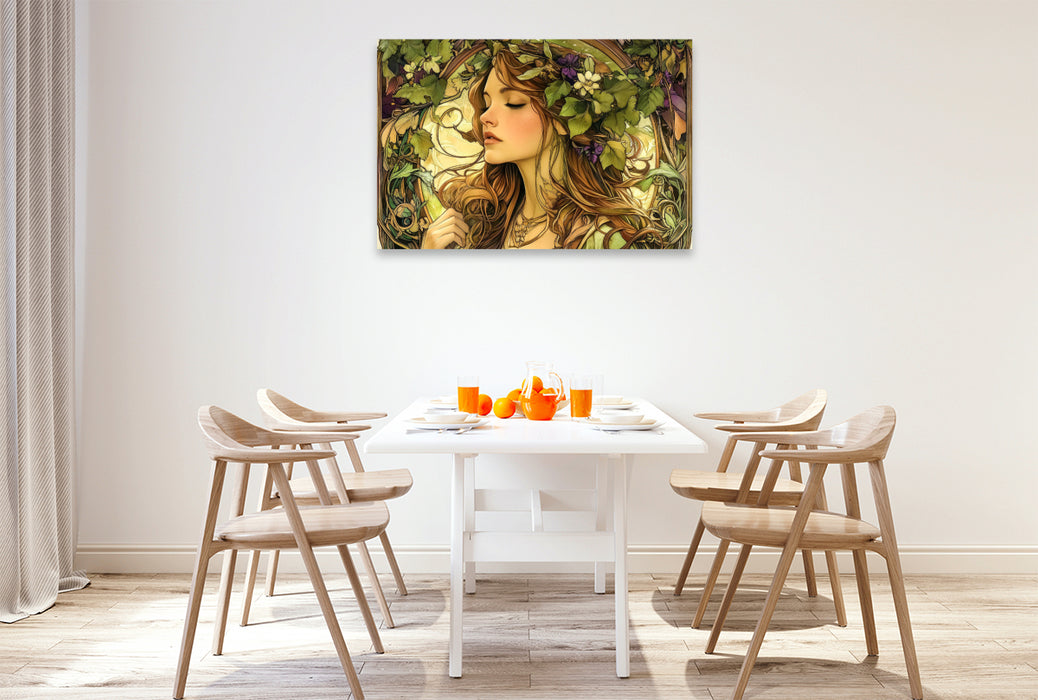 Premium Textil-Leinwand Wie eine Muse, von der Natur geformt