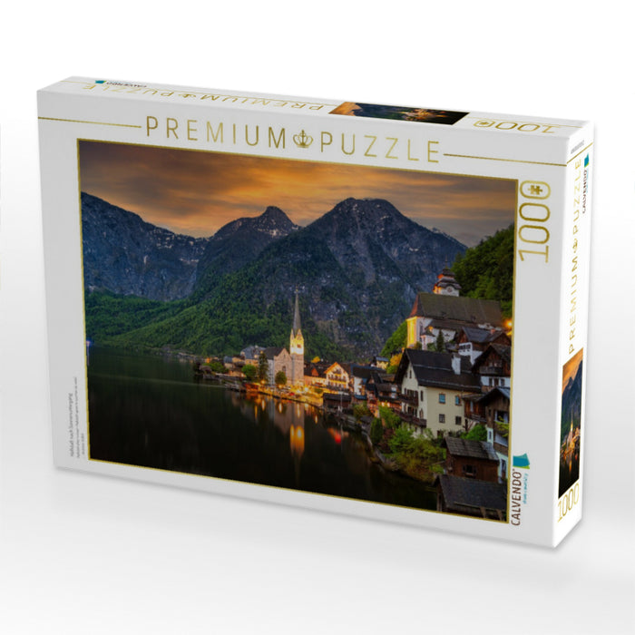 Hallstatt nach Sonnenuntergang - CALVENDO Foto-Puzzle'