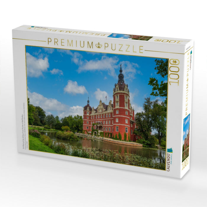 Ein Blick auf das Schloss Fürst-Pückler in Bad Muskau - CALVENDO Foto-Puzzle'