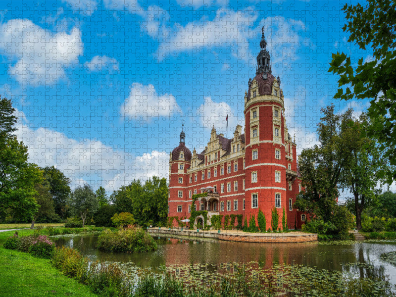 Ein Blick auf das Schloss Fürst-Pückler in Bad Muskau - CALVENDO Foto-Puzzle'
