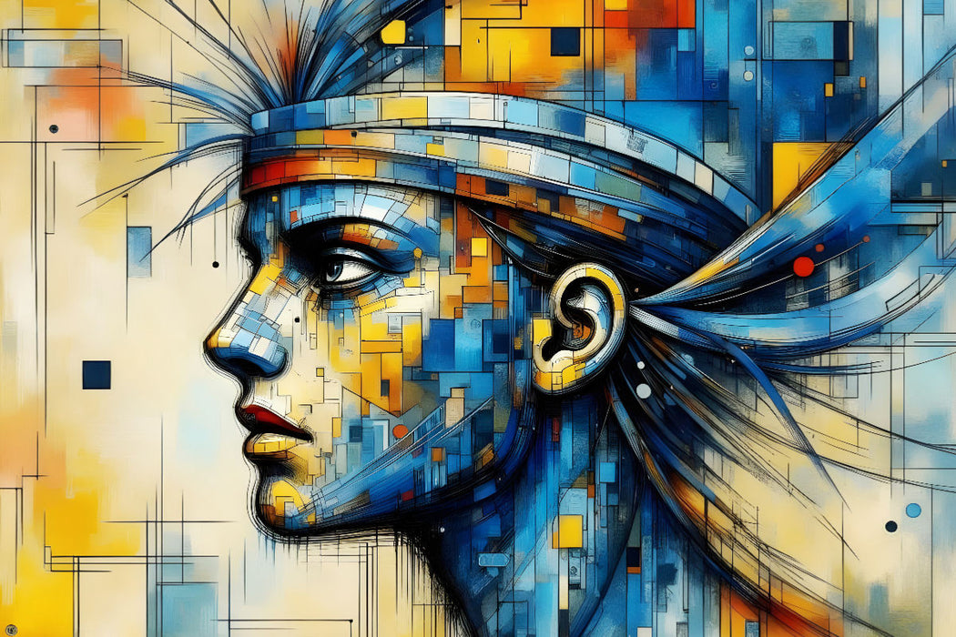 Premium Textil-Leinwand Ruhige Entschlossenheit