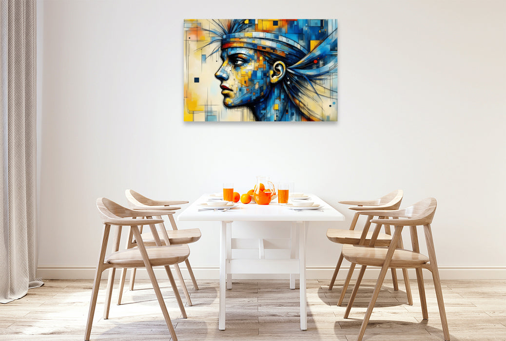 Premium Textil-Leinwand Ruhige Entschlossenheit