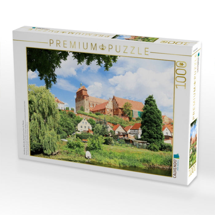 Havelberg, Blick über die Havel zum Dom St. Marien - CALVENDO Foto-Puzzle'