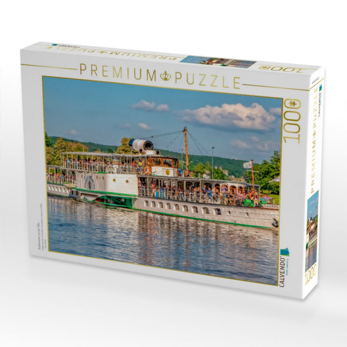 Raddampfer auf der Elbe - CALVENDO Foto-Puzzle'