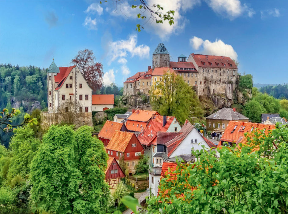 Burg Hohnstein in der Sächsischen Schweiz - CALVENDO Foto-Puzzle'