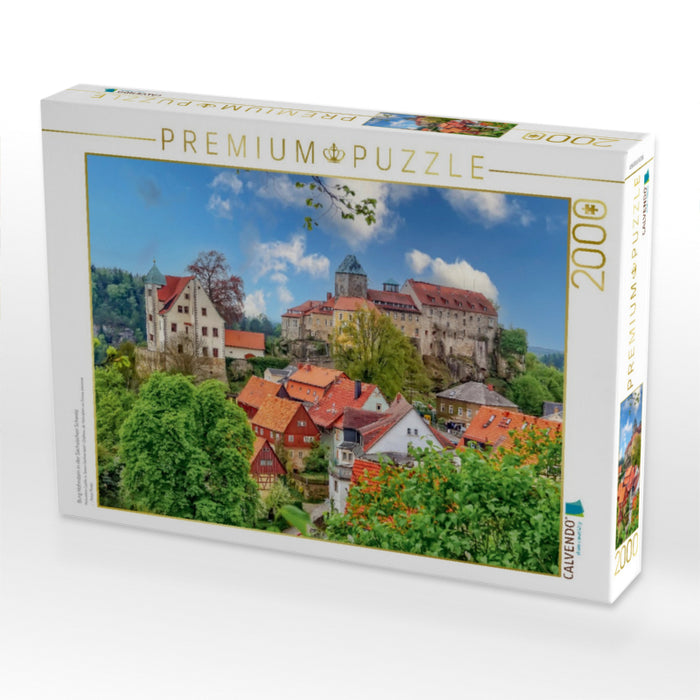 Burg Hohnstein in der Sächsischen Schweiz - CALVENDO Foto-Puzzle'