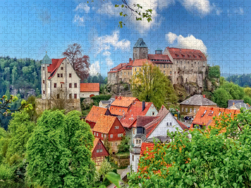 Burg Hohnstein in der Sächsischen Schweiz - CALVENDO Foto-Puzzle'