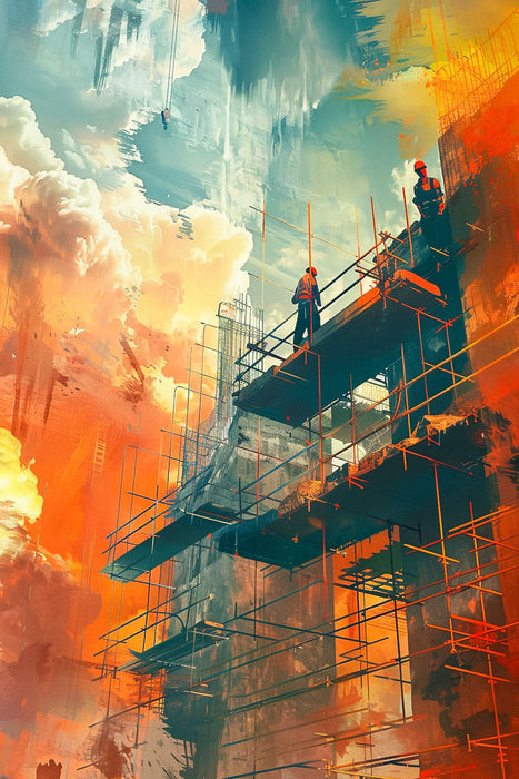 Premium Textil-Leinwand Ein Motiv aus dem Kalender Bauarbeiter - Mein Traumberuf