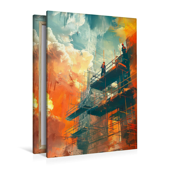 Premium Textil-Leinwand Ein Motiv aus dem Kalender Bauarbeiter - Mein Traumberuf