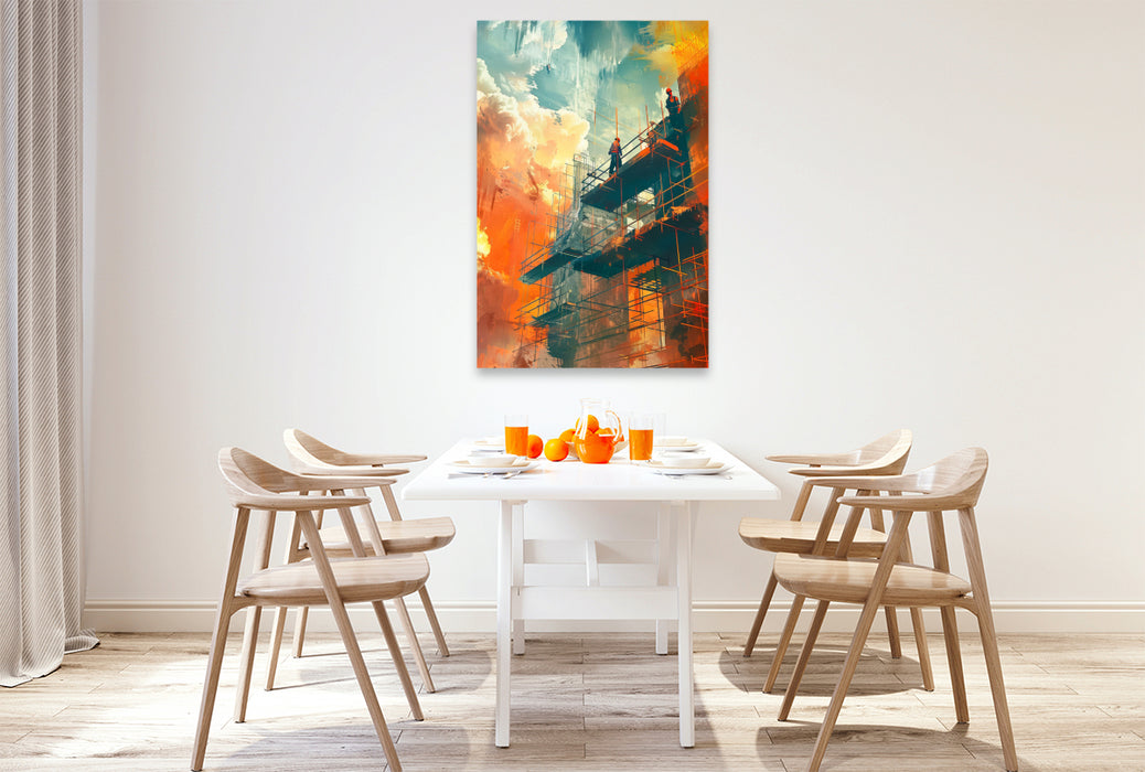 Premium Textil-Leinwand Ein Motiv aus dem Kalender Bauarbeiter - Mein Traumberuf