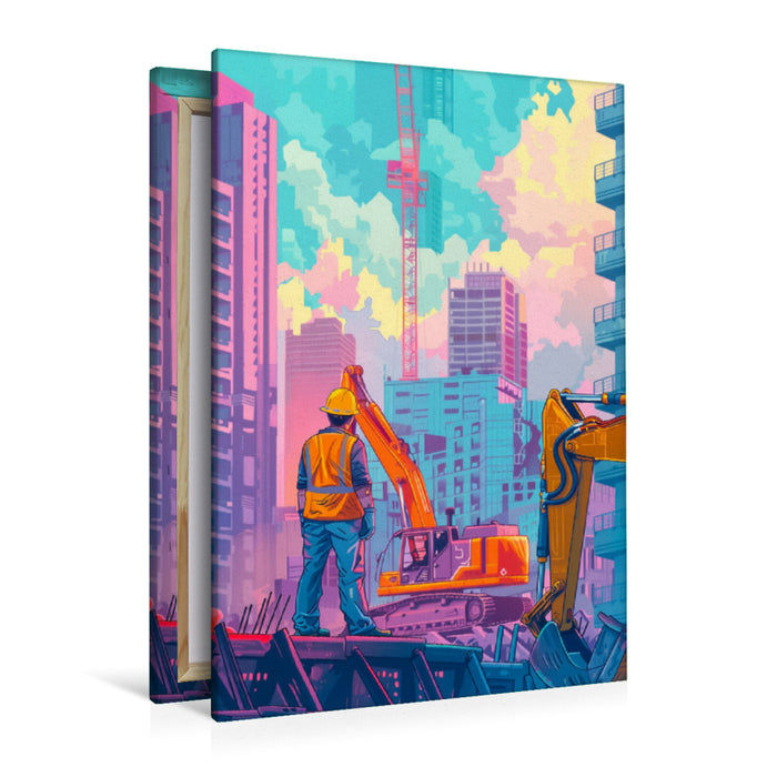 Premium Textil-Leinwand Ein Motiv aus dem Kalender Bauarbeiter - Mein Traumberuf