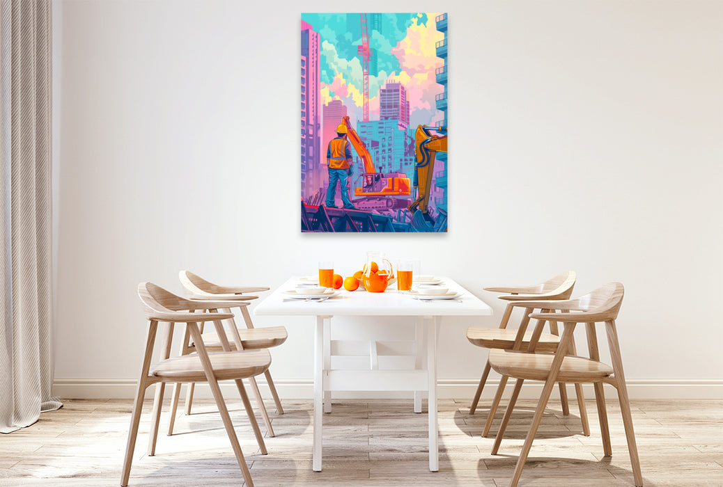 Premium Textil-Leinwand Ein Motiv aus dem Kalender Bauarbeiter - Mein Traumberuf