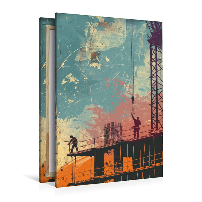Premium Textil-Leinwand Ein Motiv aus dem Kalender Bauarbeiter - Mein Traumberuf