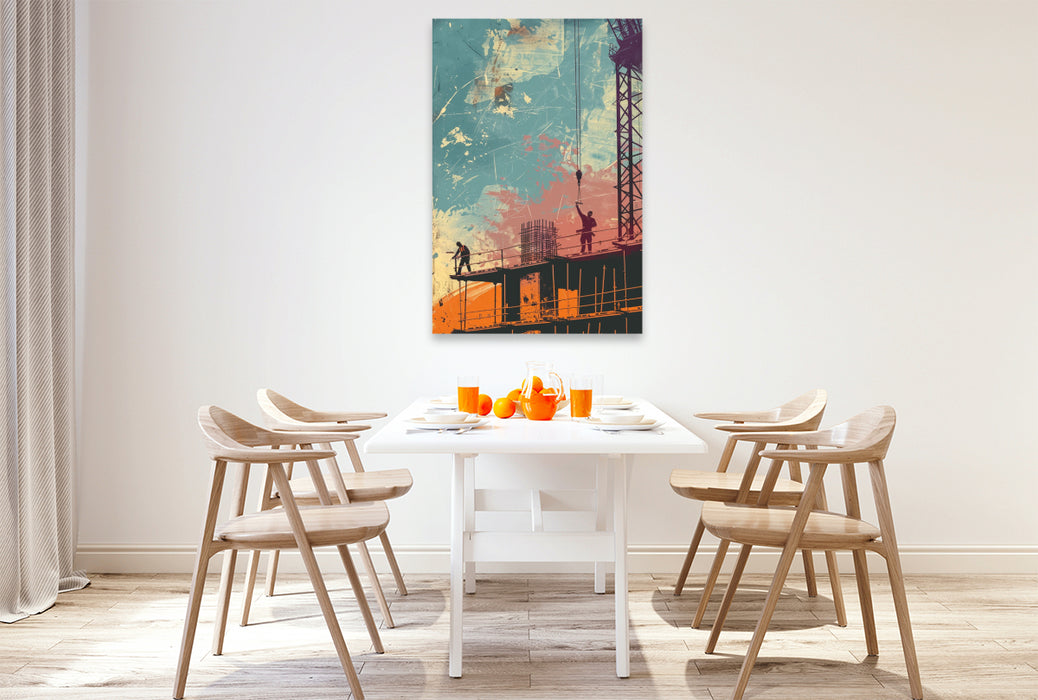 Premium Textil-Leinwand Ein Motiv aus dem Kalender Bauarbeiter - Mein Traumberuf