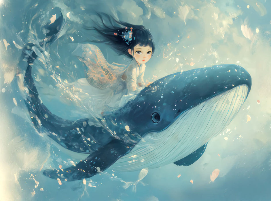 Winter-Fantasy-Animé - CALVENDO Foto-Puzzle'