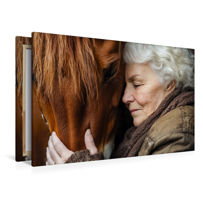 Premium Textil-Leinwand Ein Motiv aus dem Kalender Pferde und Seelensprüche