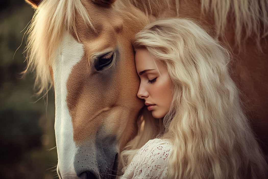 Premium Textil-Leinwand Ein Motiv aus dem Kalender Pferde und Seelensprüche