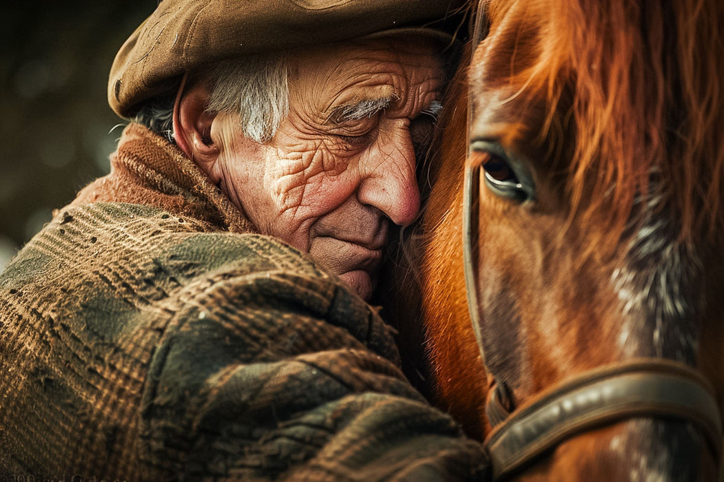 Premium Textil-Leinwand Ein Motiv aus dem Kalender Pferde und Seelensprüche