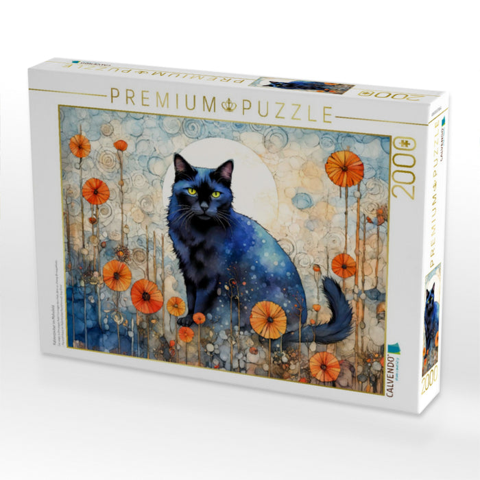 Katzenzauber im Mohnfeld - CALVENDO Foto-Puzzle'