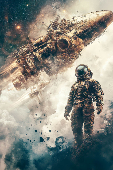 Premium Textil-Leinwand Raumfahrzeuge, fliegen schneller als das Licht und öffnen neuen Dimensionen