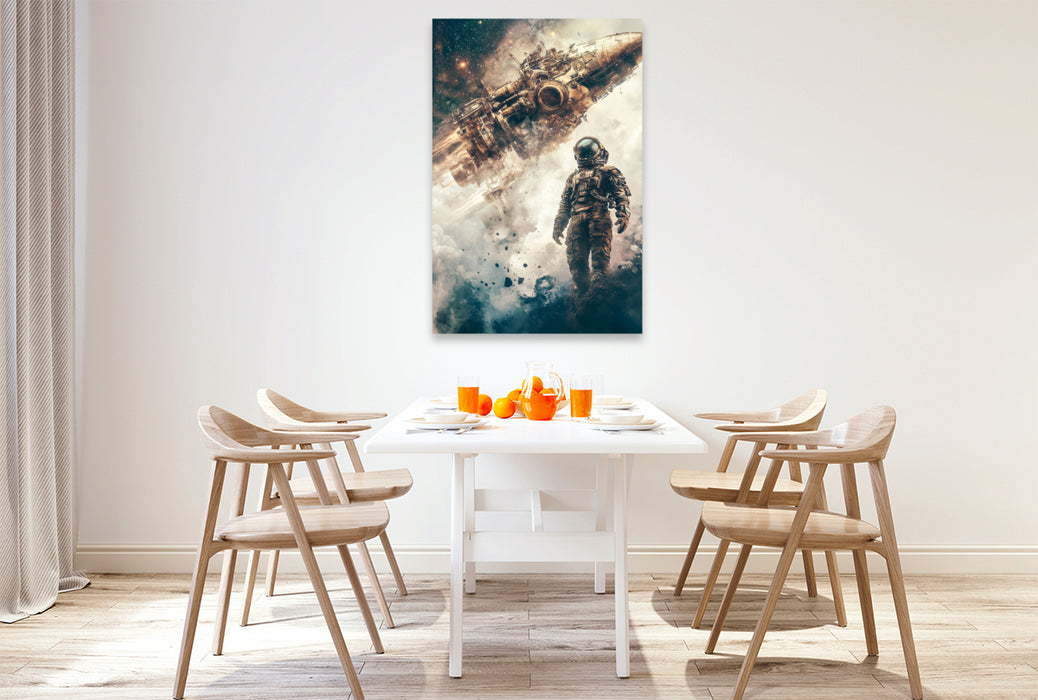 Premium Textil-Leinwand Raumfahrzeuge, fliegen schneller als das Licht und öffnen neuen Dimensionen