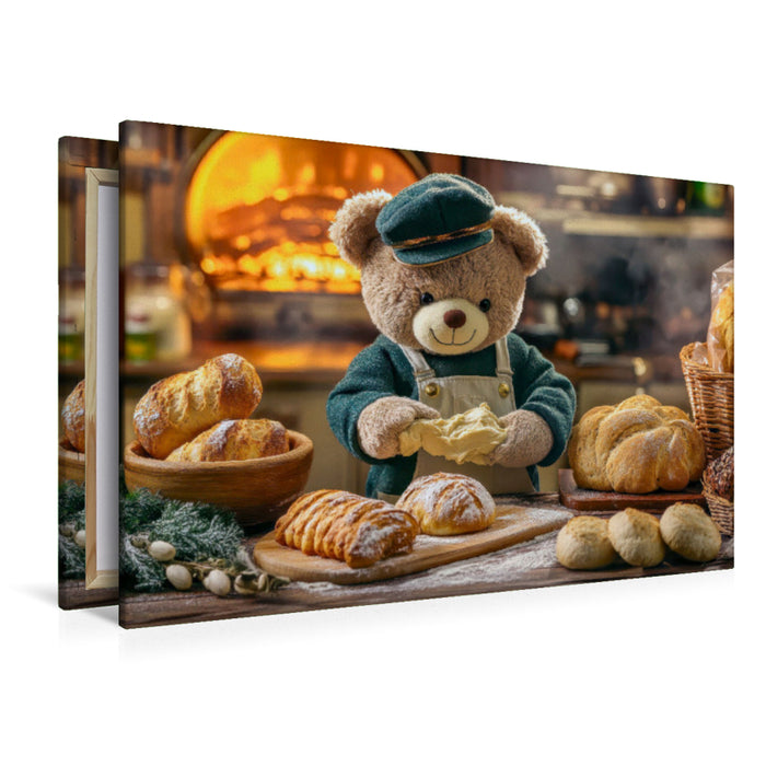 Premium Textil-Leinwand In meiner Bäckerei backe ich das Brot