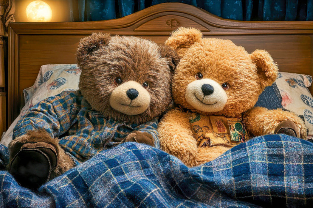 Premium Textil-Leinwand Gleich wird kuschelig geschlafen