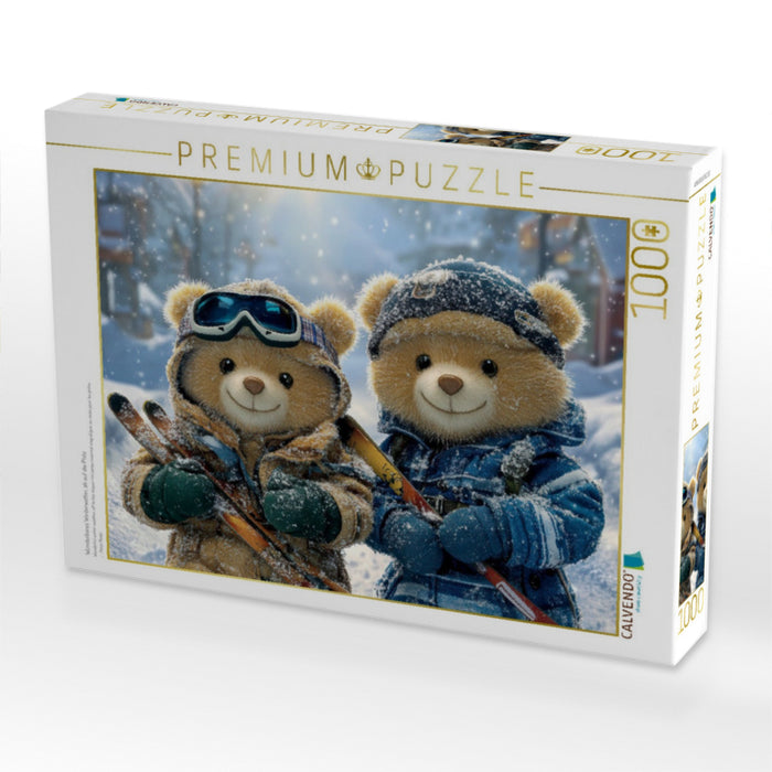 Wunderbares Winterwetter, ab auf die Piste - CALVENDO Foto-Puzzle'