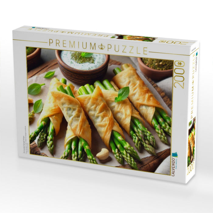 Knursprige Spargel-Wraps - CALVENDO Foto-Puzzle'