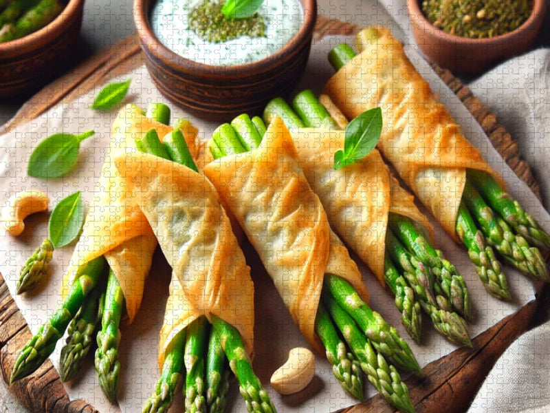 Knursprige Spargel-Wraps - CALVENDO Foto-Puzzle'