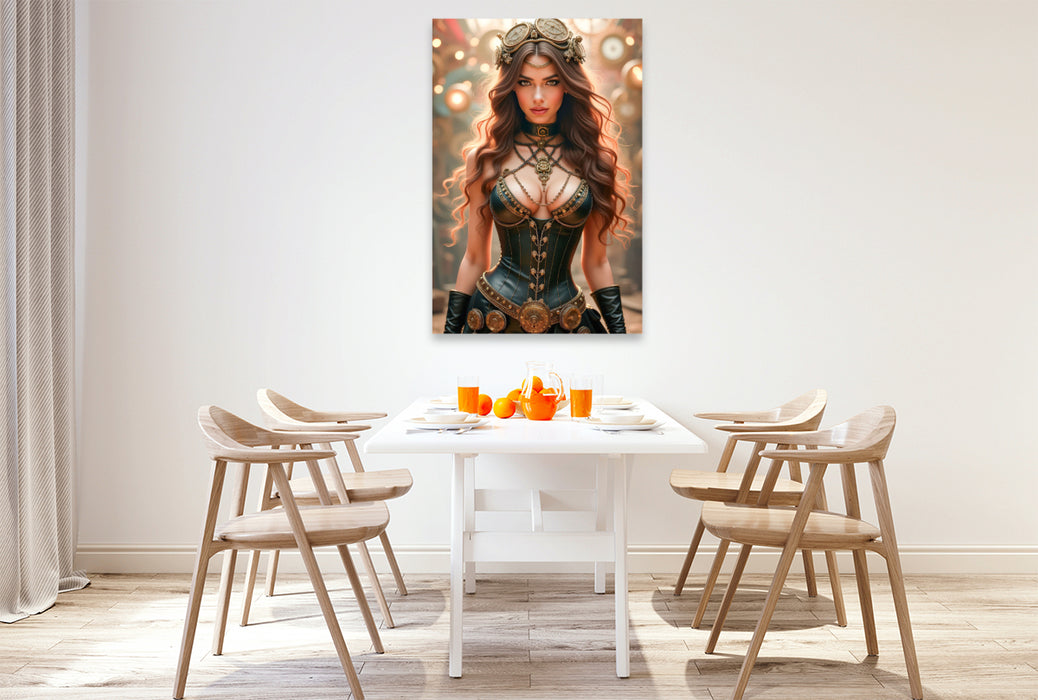 Premium Textil-Leinwand Celestia Steamrose
